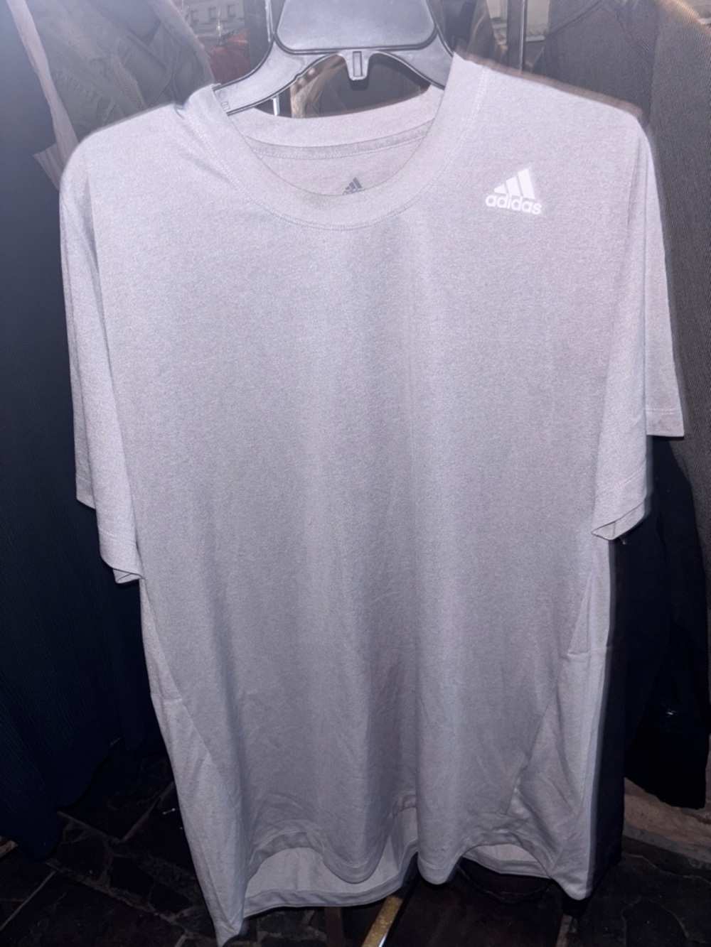 adidas Men’s Light Gray Short Sleeve Crew Tee